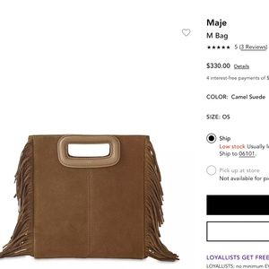 COPY - Maje bag with stain on back